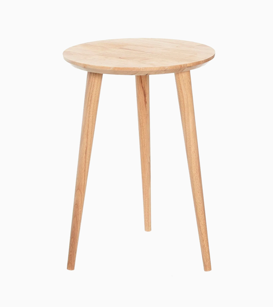 Round coffee table, basse ronde vintage massif