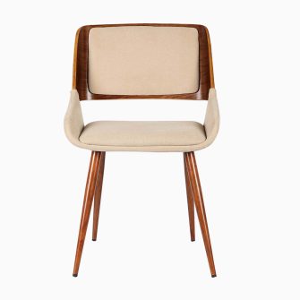 Armen Living Panda Chair with Wood Finish