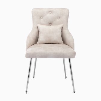 Creek Vista Velvet Vanity Chair with Metal Legs