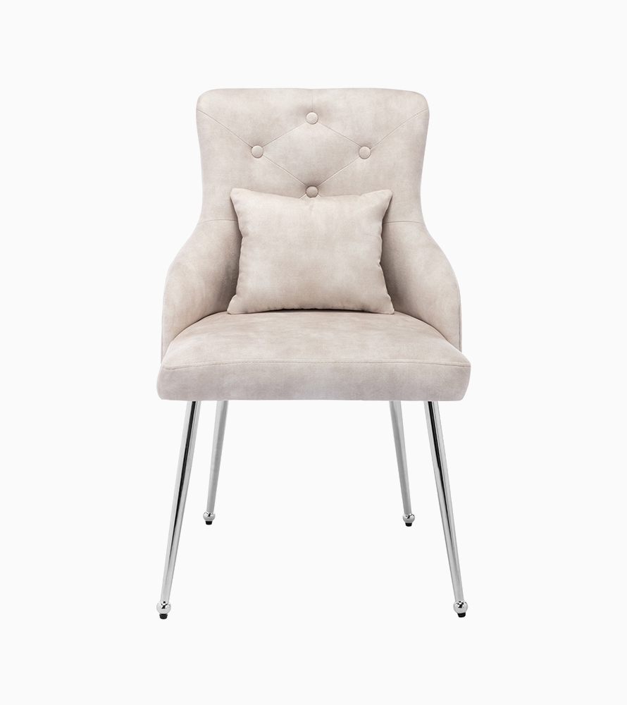 Creek Vista Velvet Vanity Chair with Metal Legs