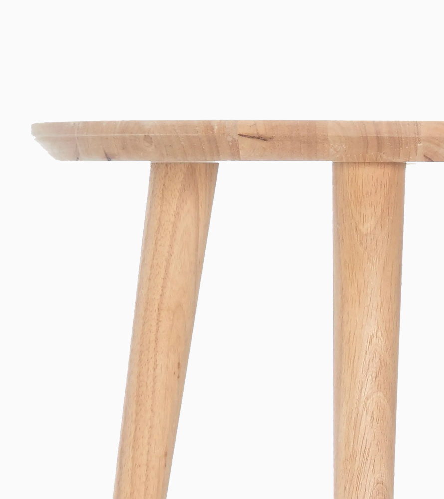 Round coffee table, basse ronde vintage massif - Image 2