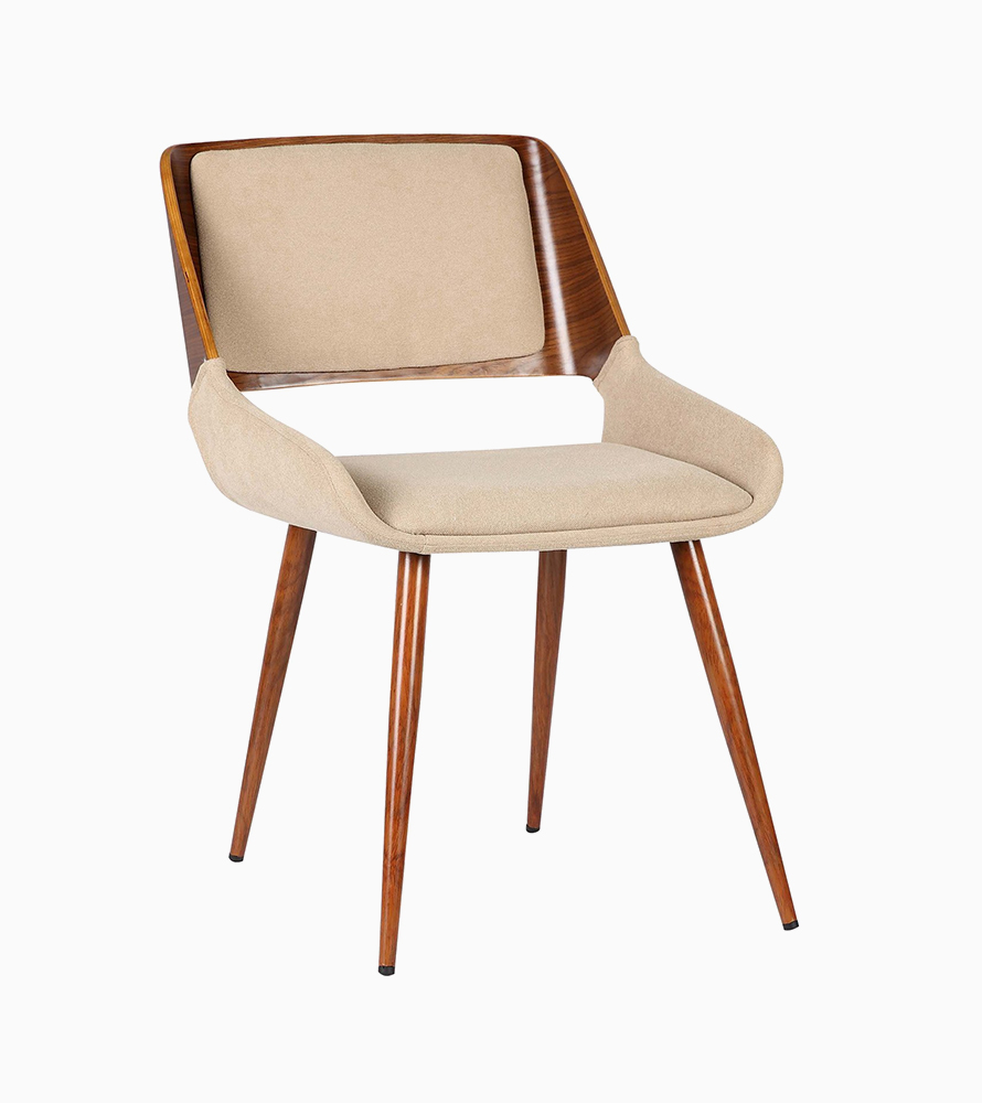 Armen Living Panda Chair with Wood Finish - Image 2