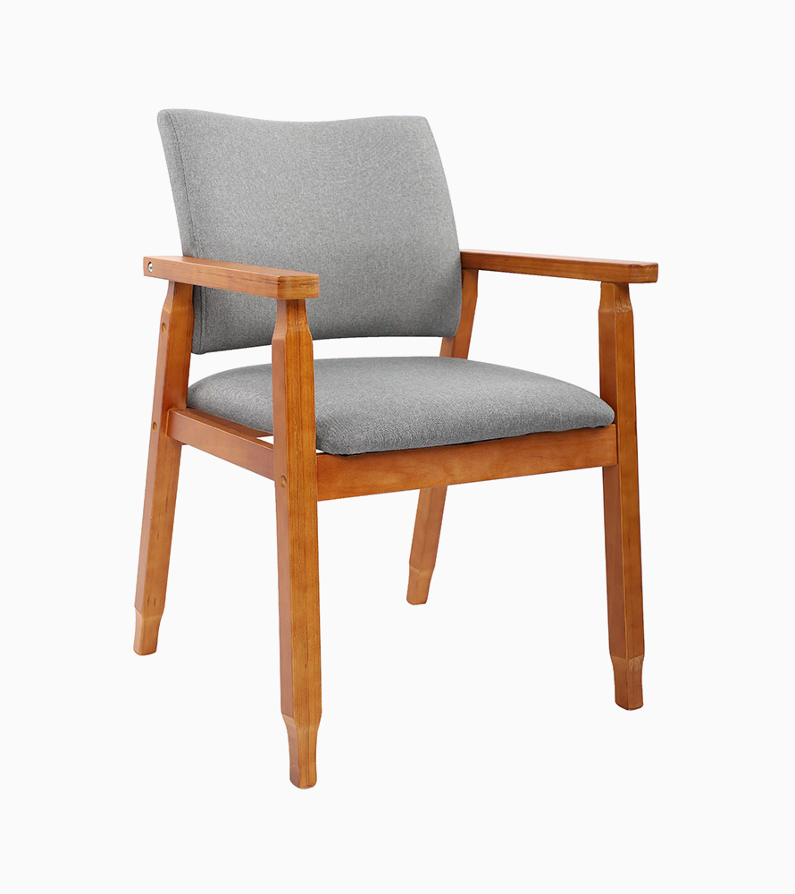 Mid Century Modern Side Chair with Wood Legs - Image 3
