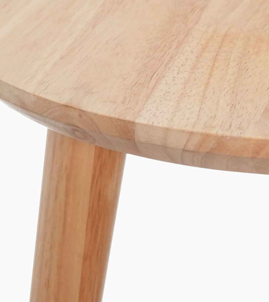 Round coffee table, basse ronde vintage massif - Image 3