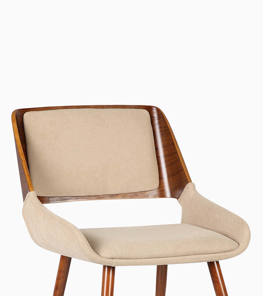 Armen Living Panda Chair with Wood Finish - Image 3