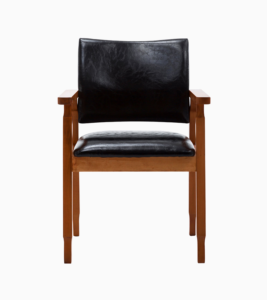 Mid Century Modern Side Chair with Wood Legs - Image 4