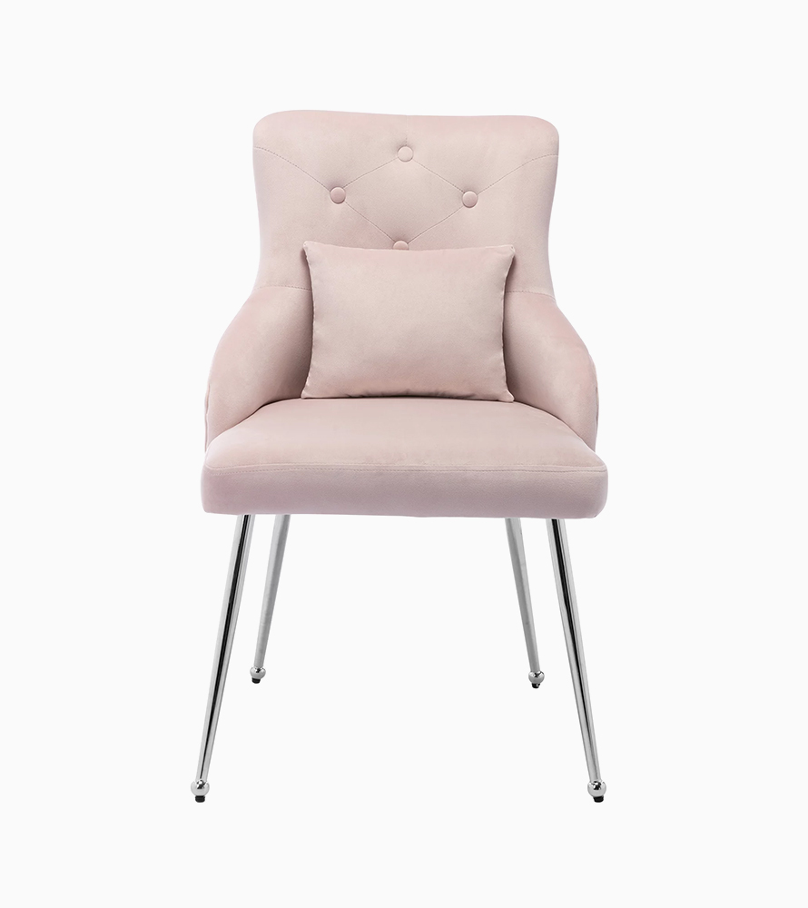 Creek Vista Velvet Vanity Chair with Metal Legs - Image 7