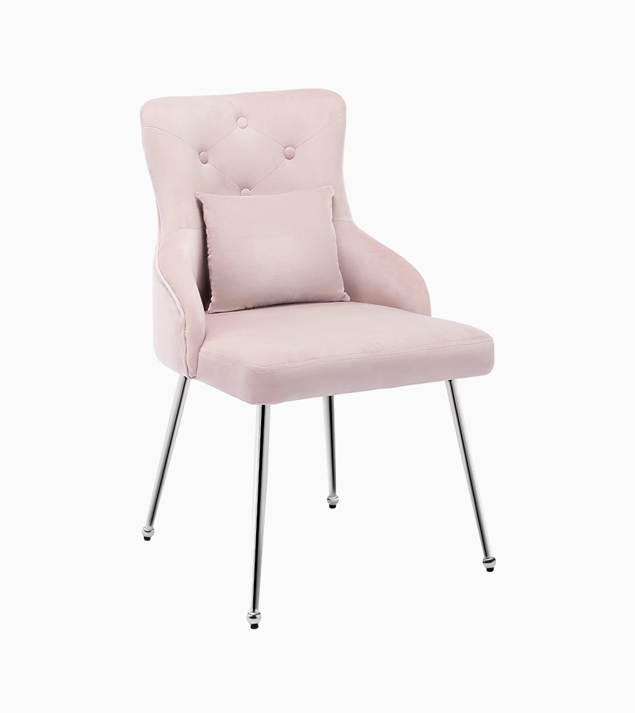 Creek Vista Velvet Vanity Chair with Metal Legs - Image 9