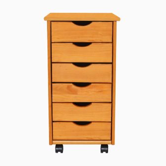 Under desk pedestal container with 6 drawers