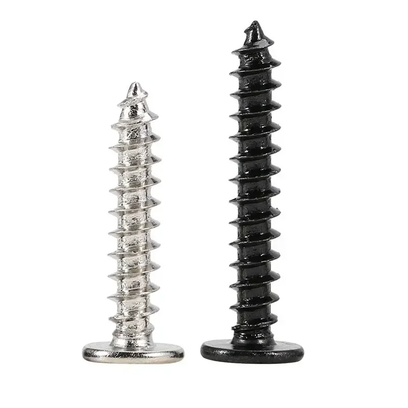M1.2 M1.4 M1.7 M2 M2.3 M2.6 M3 M3.5 M4 Phillips Ultra Thin Flat Head Self-tapping Wood Screws Black/Nickel Plated - Image 4
