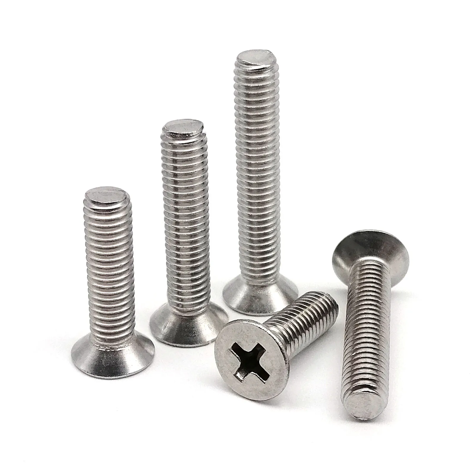 Cross Phillips Flat Countersunk Head Screw Bolt M1 M1.2 M1.4 M1.6 M2 M2.5 - M12 A2-70 304 Stainless Steel GB819 - Image 2