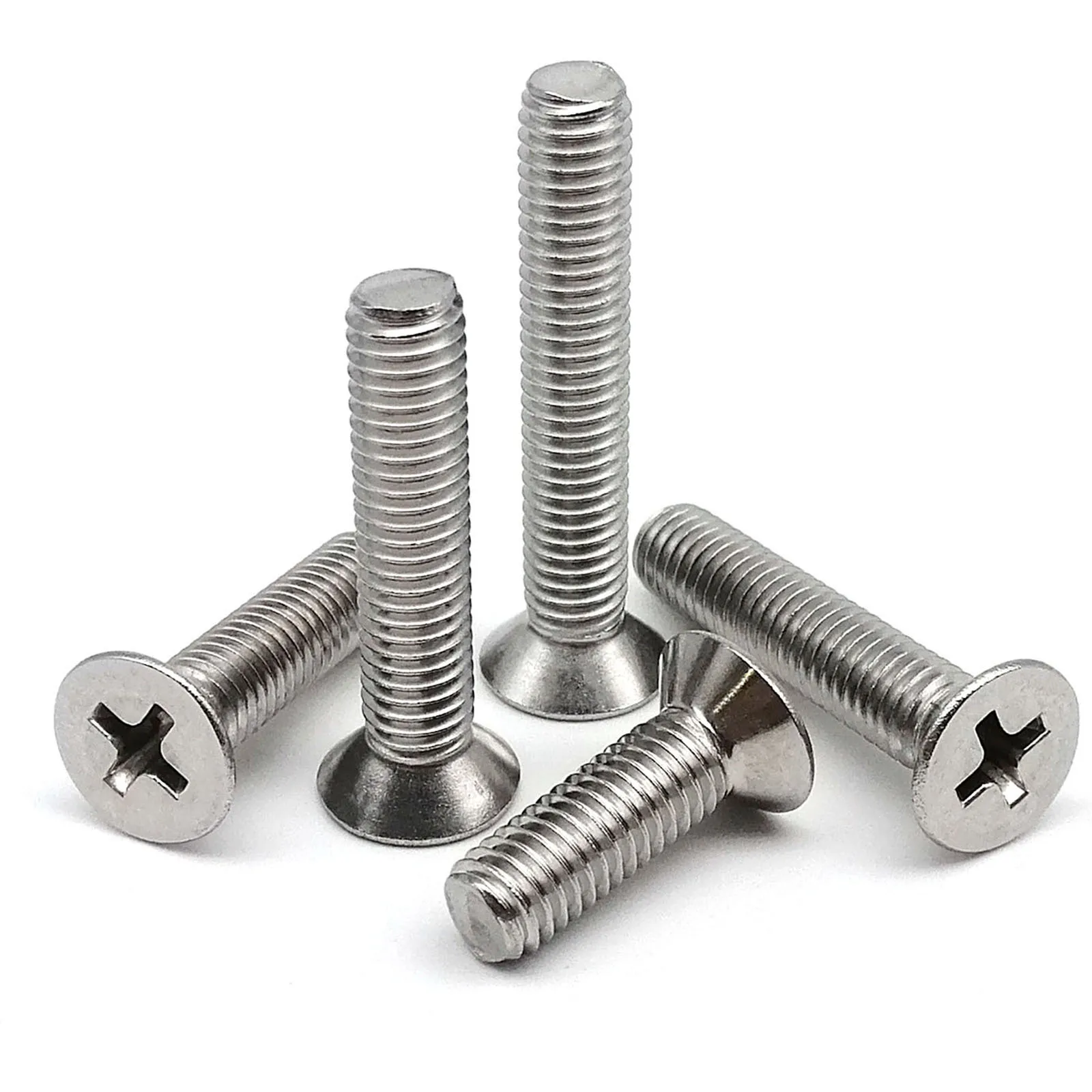 Cross Phillips Flat Countersunk Head Screw Bolt M1 M1.2 M1.4 M1.6 M2 M2.5 - M12 A2-70 304 Stainless Steel GB819
