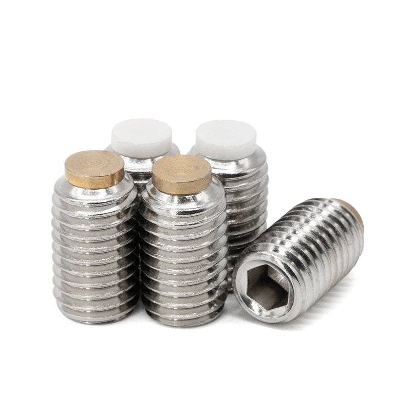 304 Stainless Steel Nylon Head Buffer Screw Copper Head Plunger POM Machine Rice Top Wire Plastic Wave Bead M3-M12 - Image 7