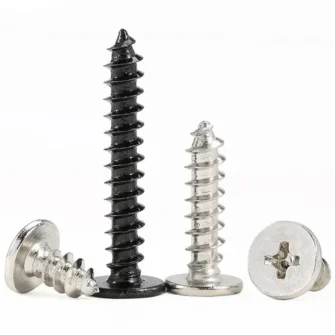 M1.2 M1.4 M1.7 M2 M2.3 M2.6 M3 M3.5 M4 Phillips Ultra Thin Flat Head Self-tapping Wood Screws Black/Nickel Plated