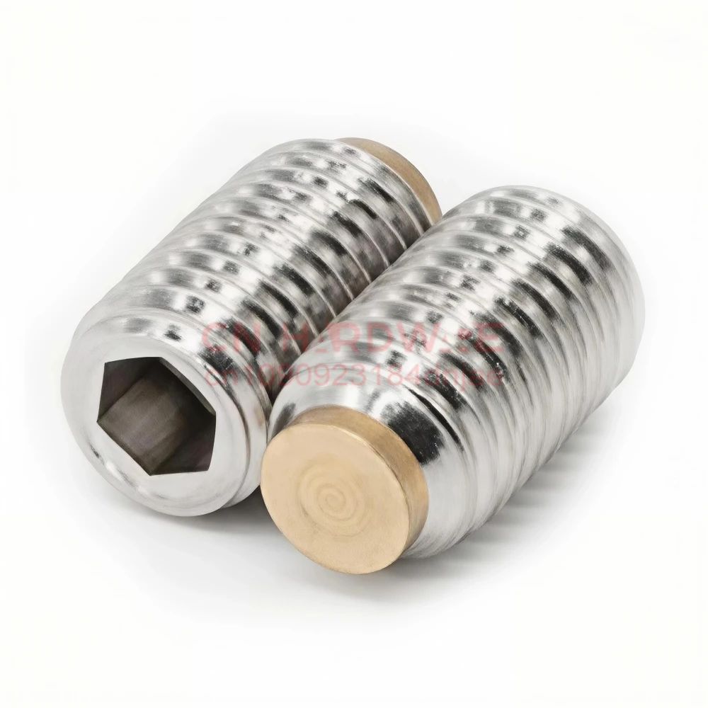 304 Stainless Steel Nylon Head Buffer Screw Copper Head Plunger POM Machine Rice Top Wire Plastic Wave Bead M3-M12 - Image 2