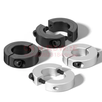 Retaining Ring Aluminum Alloy / Black Cabon Steel Two Piece Clip Collar Anti-corrosion Treatment Interchangeable